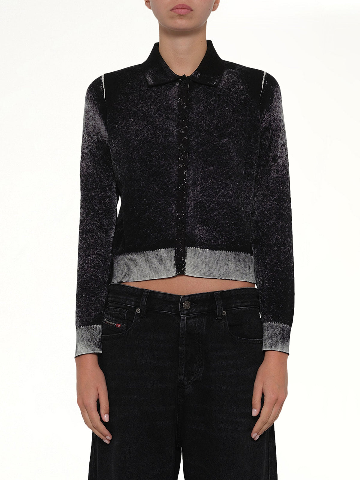 M-LOREN Knit Polo in Black