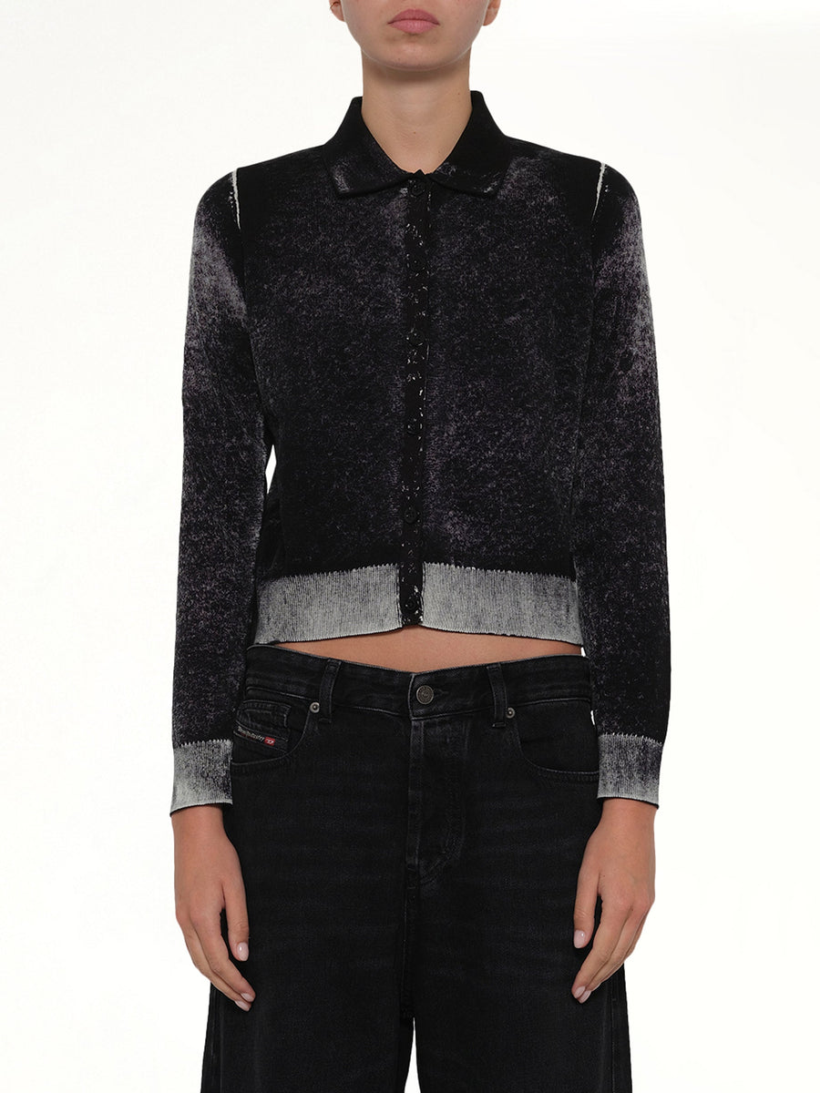M-LOREN Knit Polo in Black