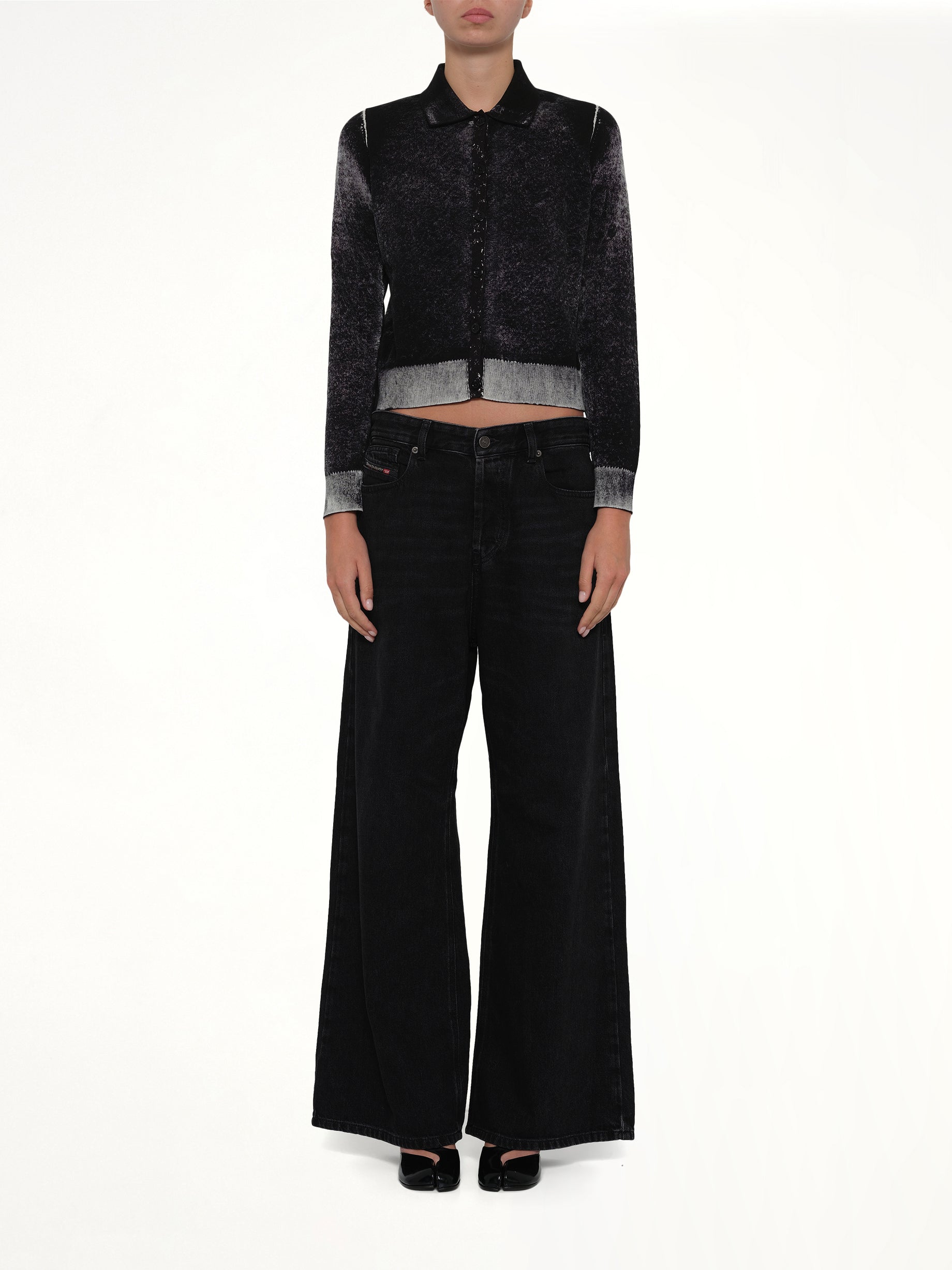 M-LOREN Knit Polo in Black