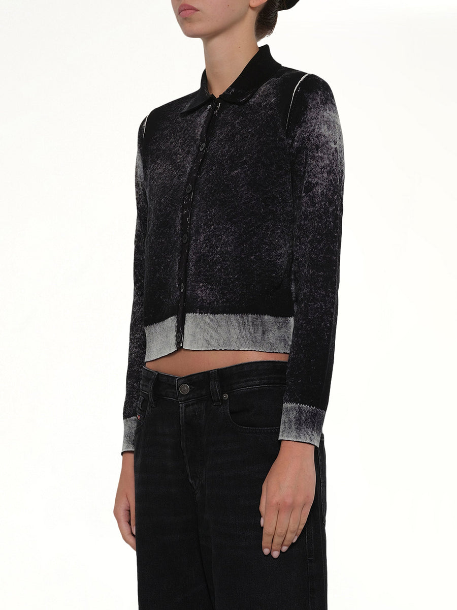 M-LOREN Knit Polo in Black