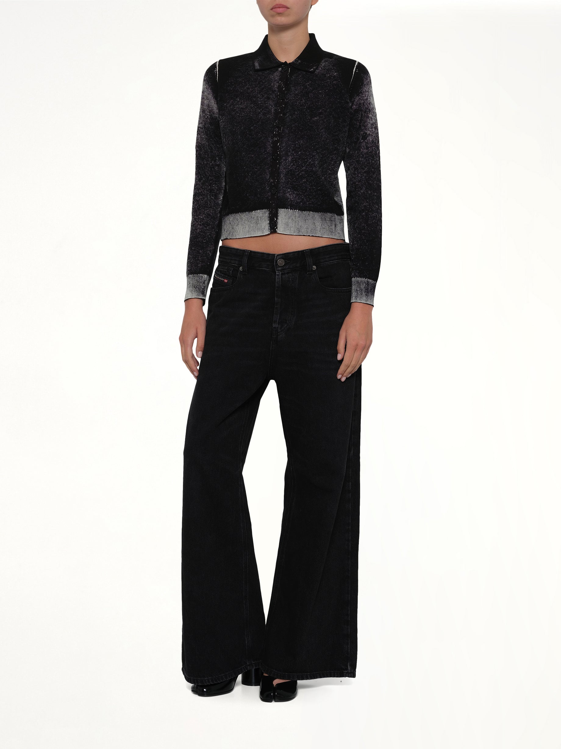 M-LOREN Knit Polo in Black