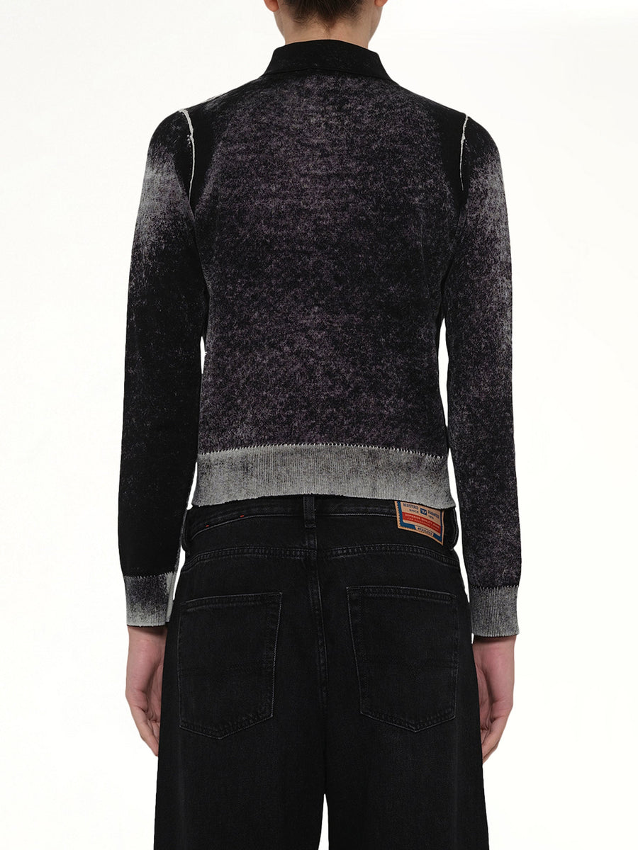 M-LOREN Knit Polo in Black
