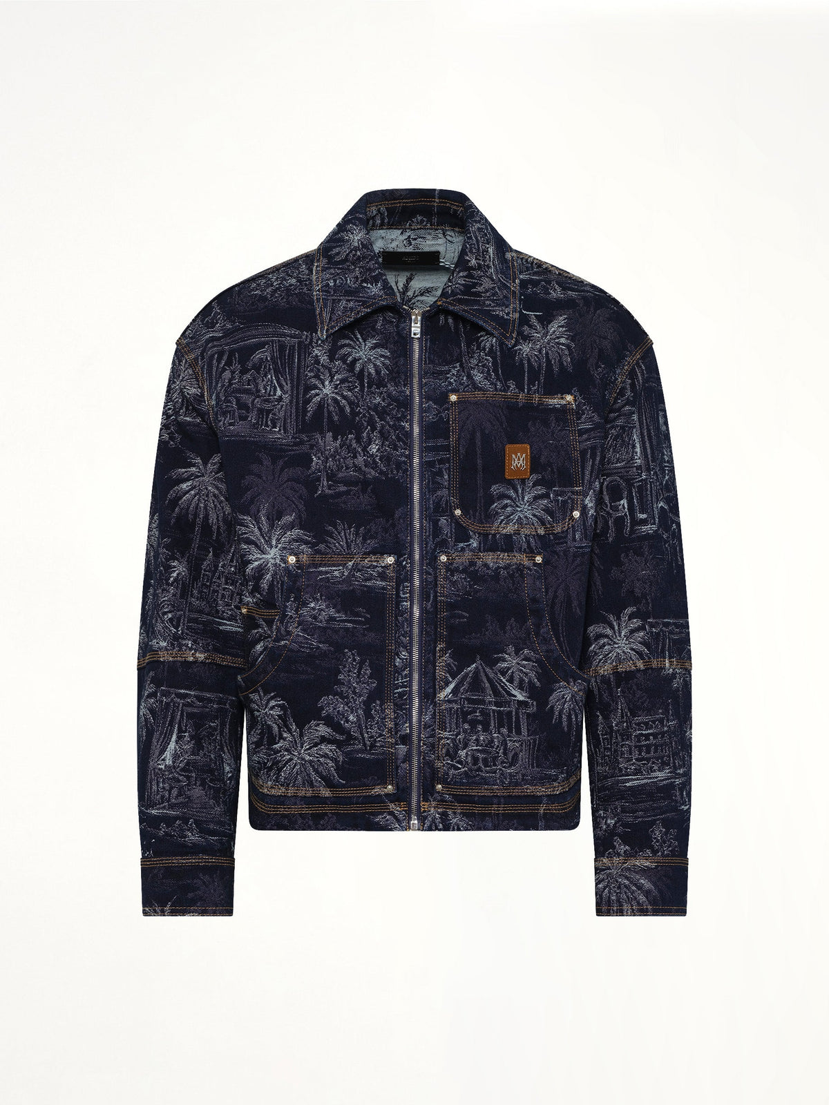 Chateau Palms Jacquard Jacket in Indigo