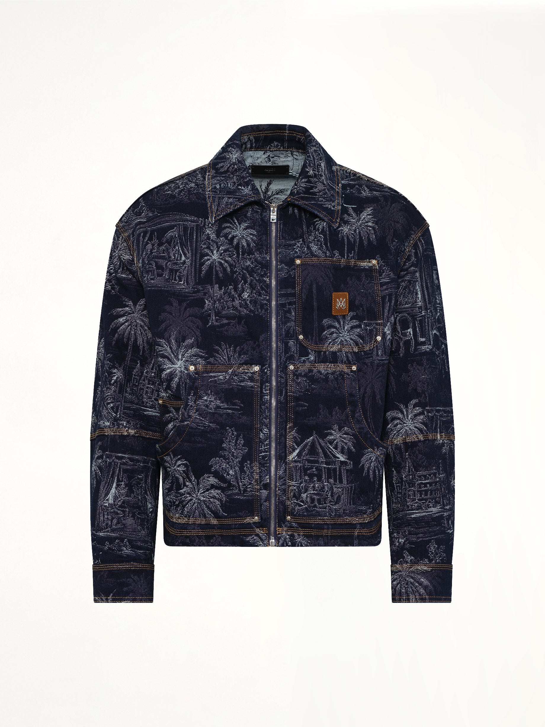 Chateau Palms Jacquard Jacket in Indigo