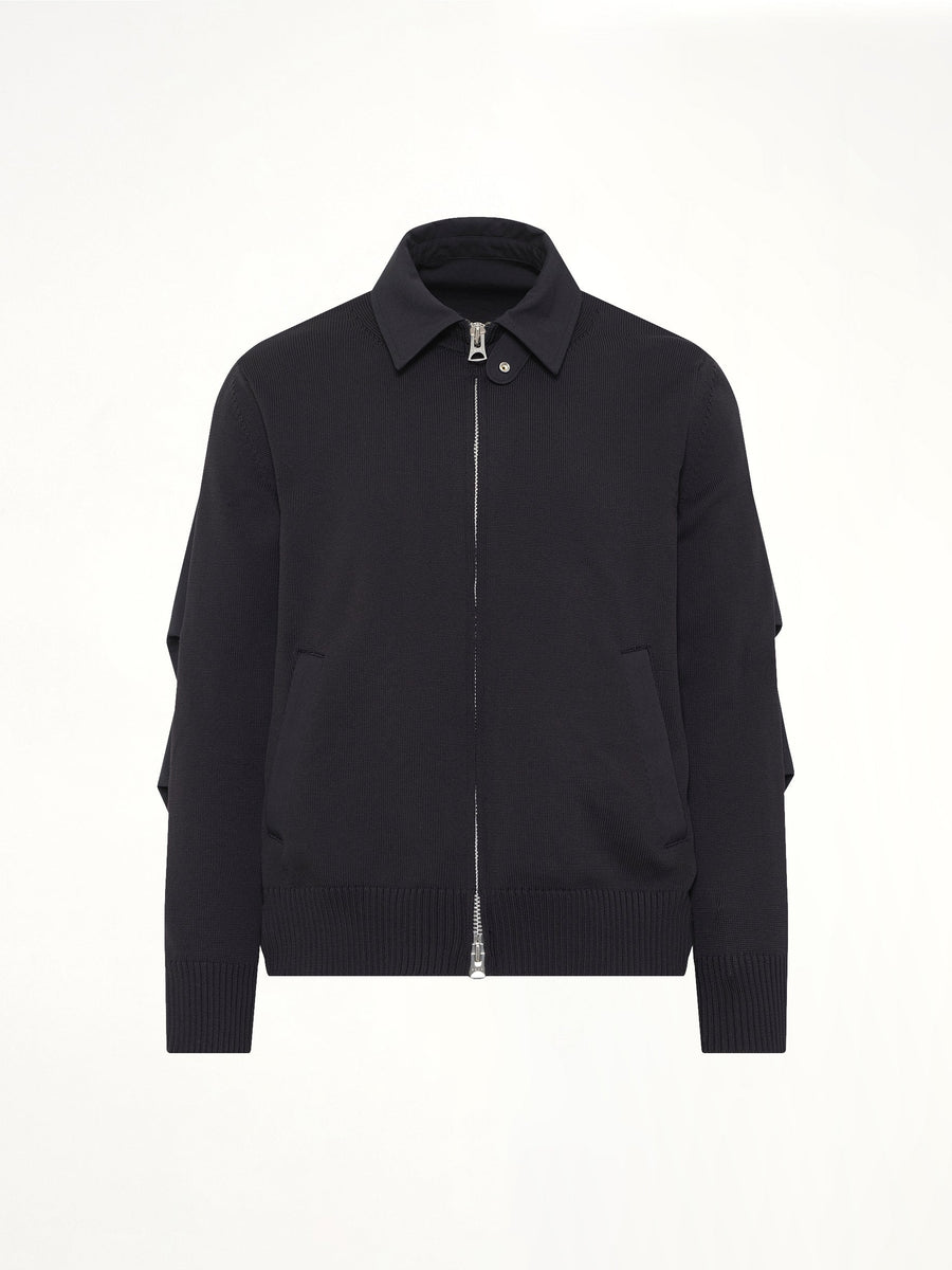 Weathercloth x Knit Blouson in Black