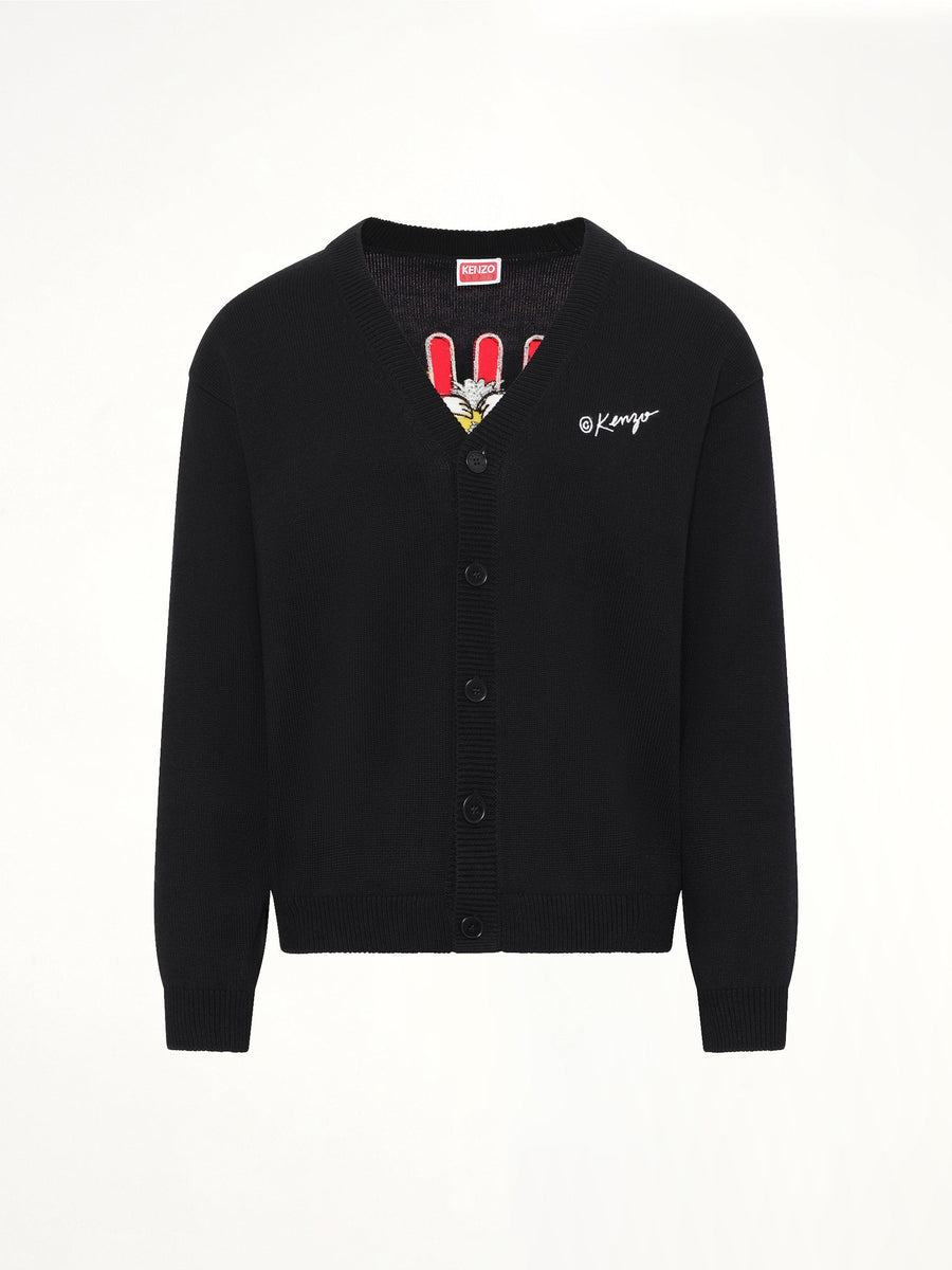 Kenzo Wild Tiger Cardigan in Black