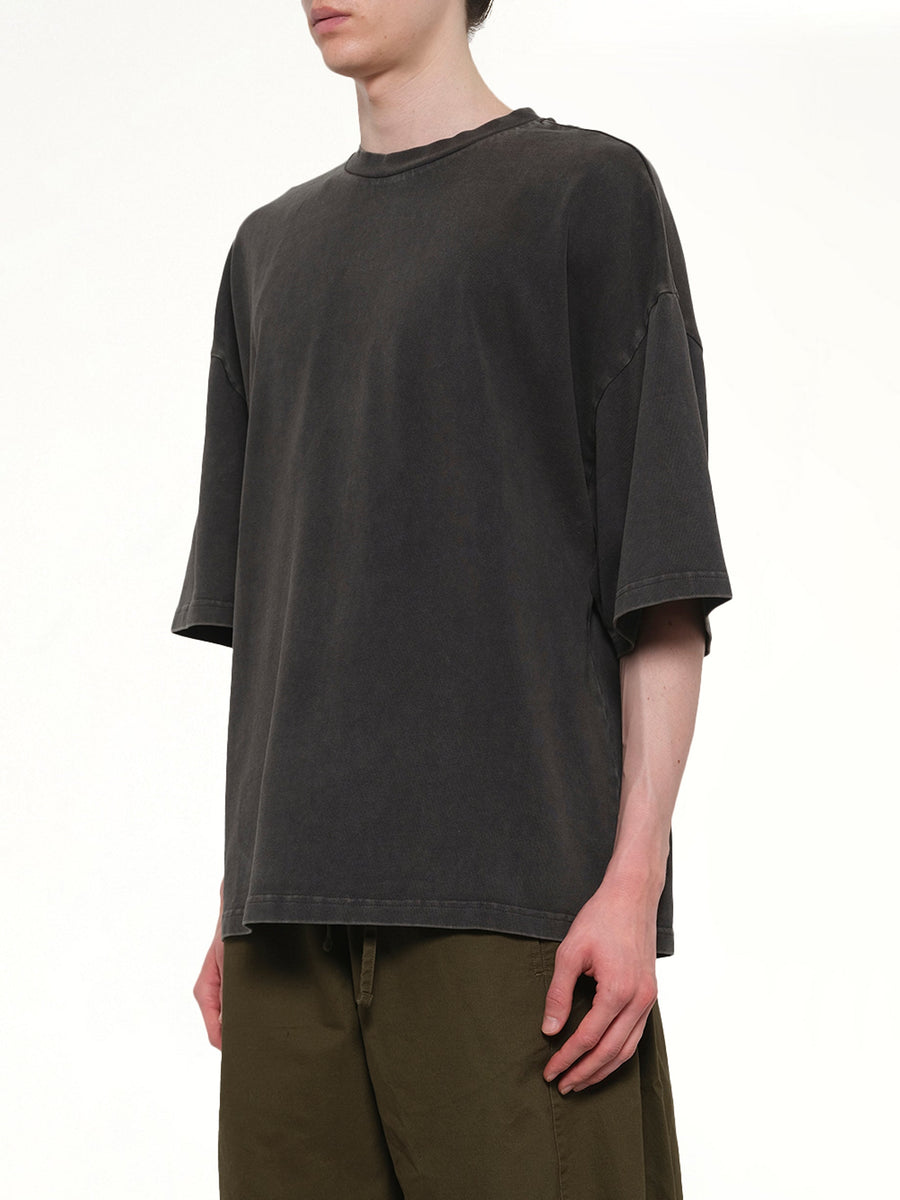 Heavy Boxy T-Shirt in Washed Black