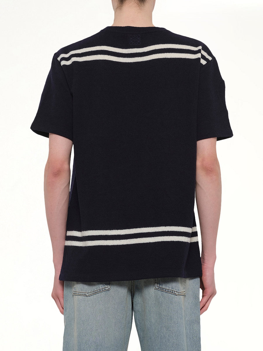 Oversized Fit T-Shirt in Navy/White