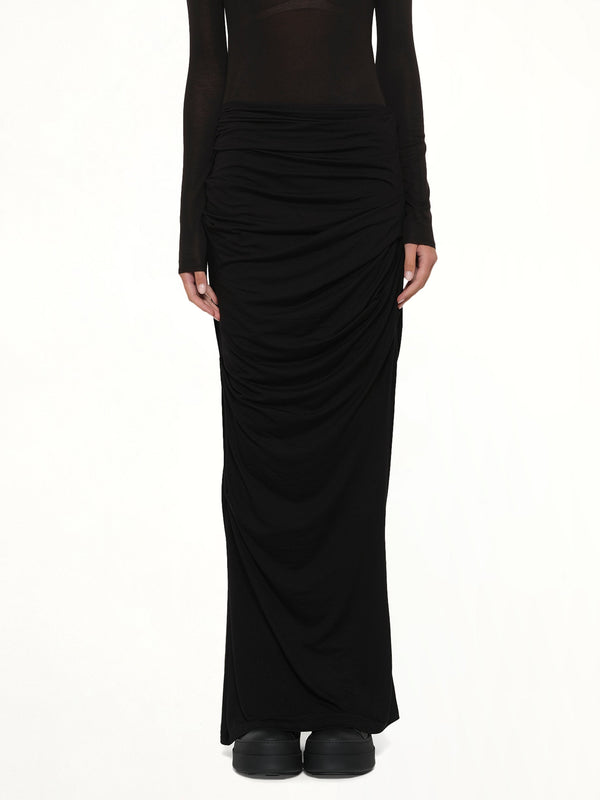 Drape Skirt in Black