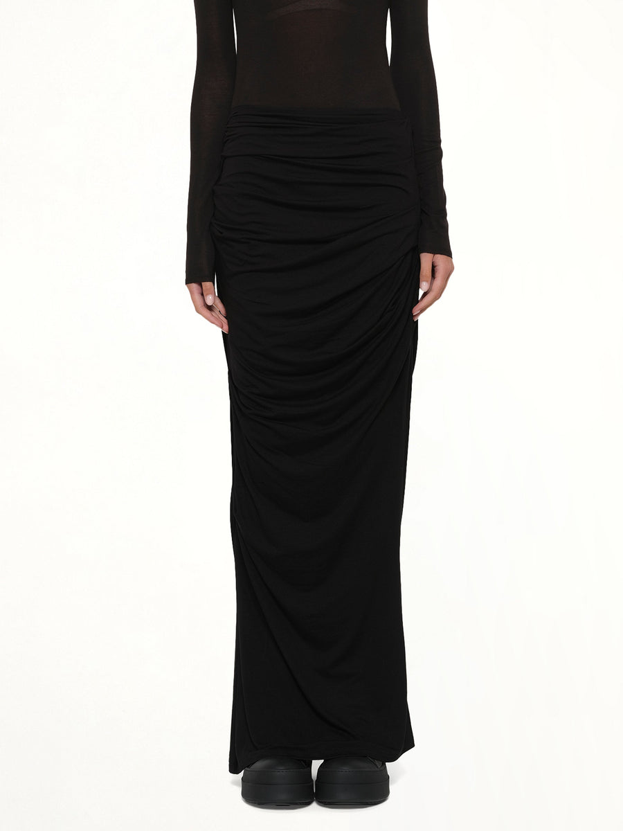 Drape Skirt in Black