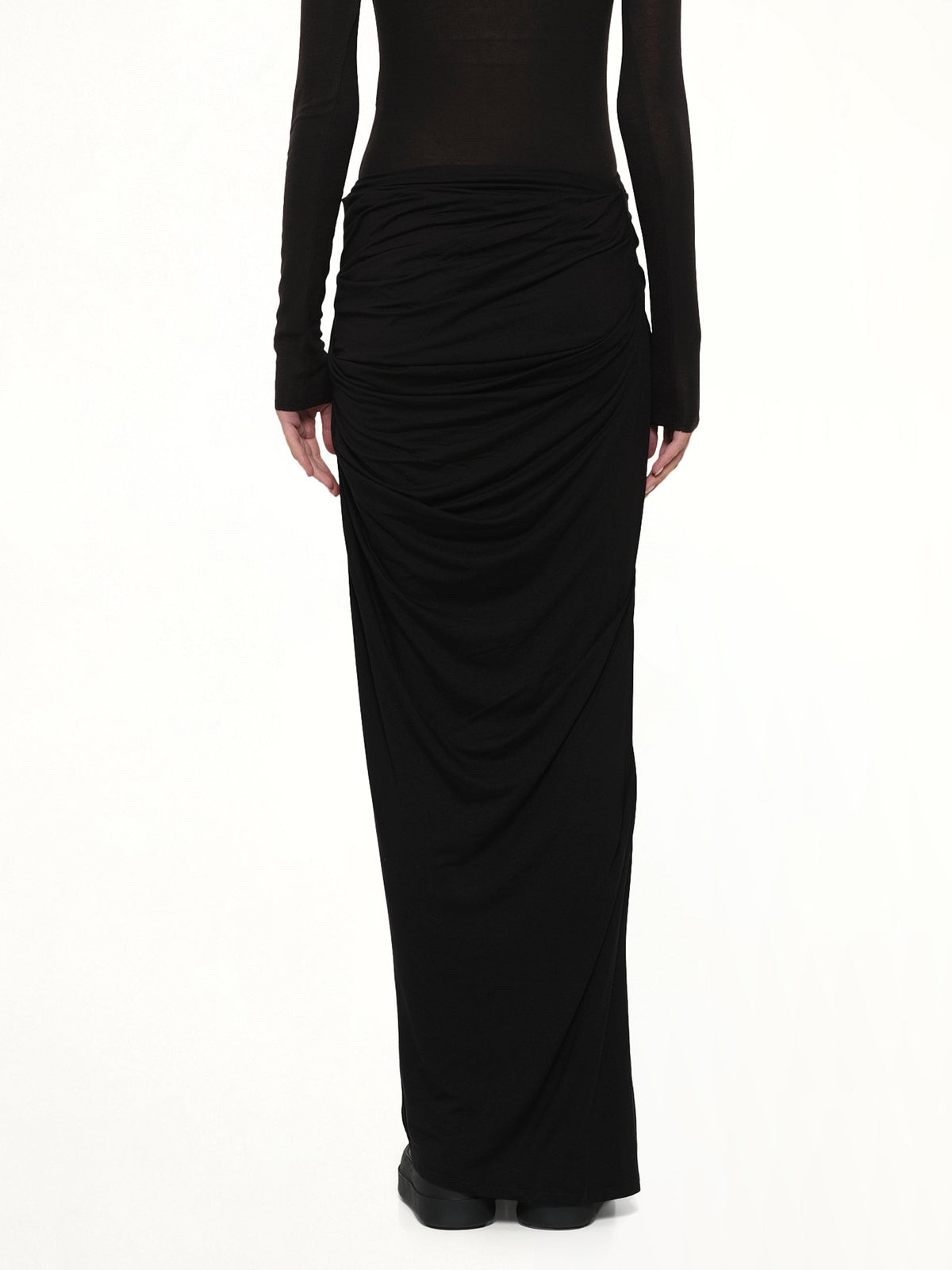Drape Skirt in Black