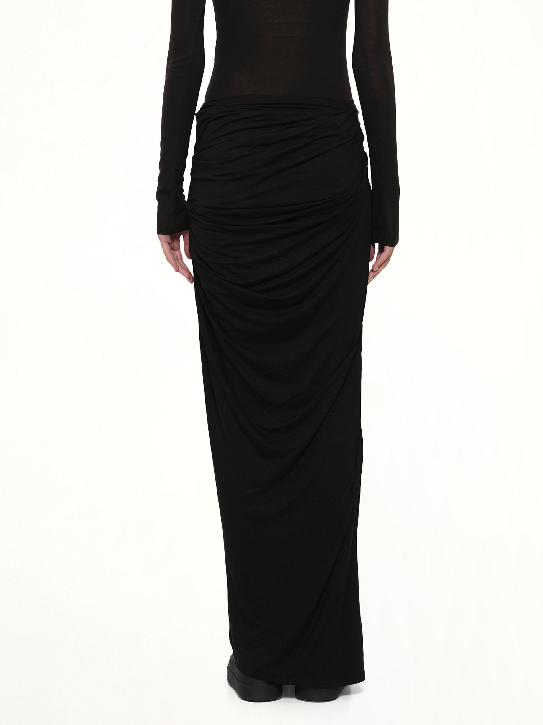 Drape Skirt in Black