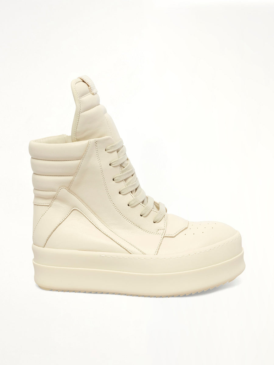 Mega Bumper Geobasket in Milk Side View | RICK OWENS