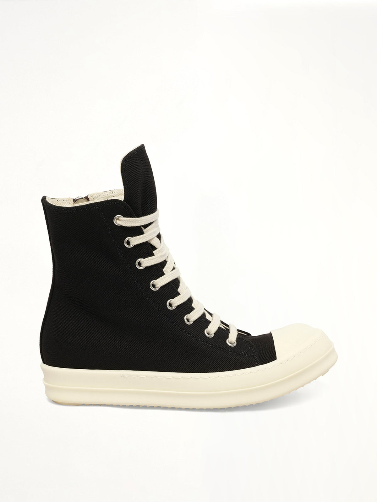 Sneaks in Black/Milk Side View | RICK OWENS DRKSHDW