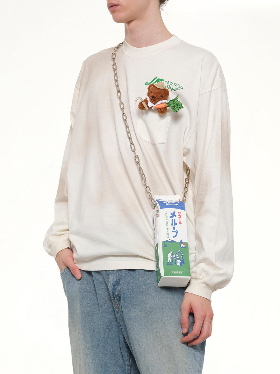 Milk Carton Bag in White