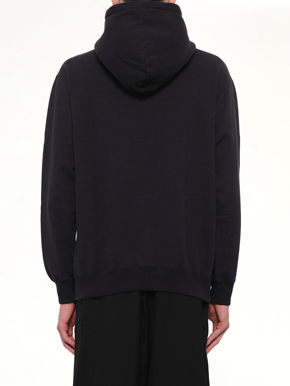 Faded Collegiate Hoodie in Black