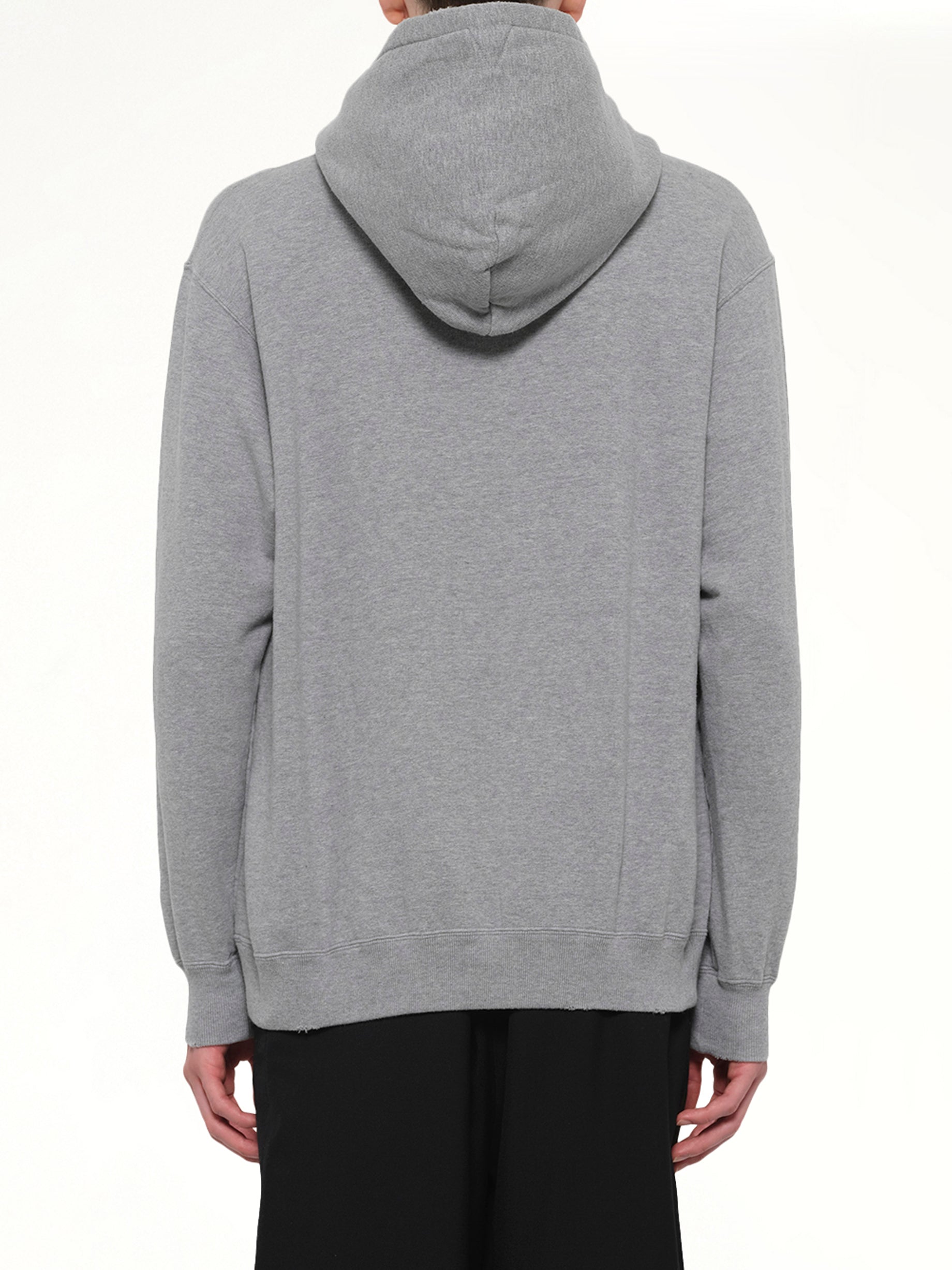Faded Collegiate Hoodie in Grey Heather