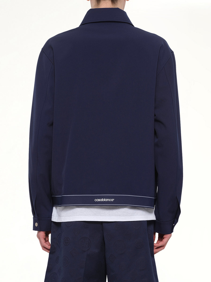 Wool Sports Jacket in Navy