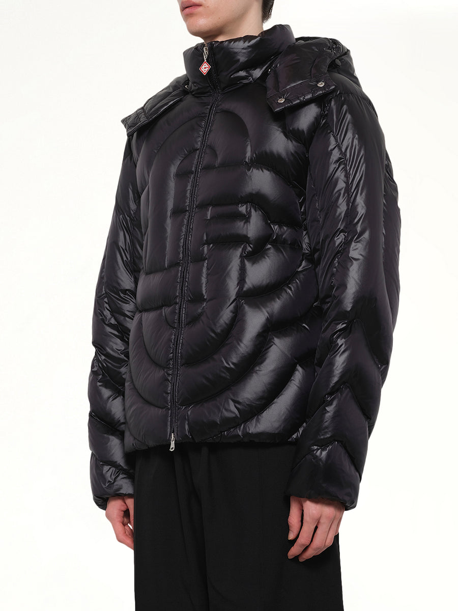 Quilted Puffer Jacket in Black
