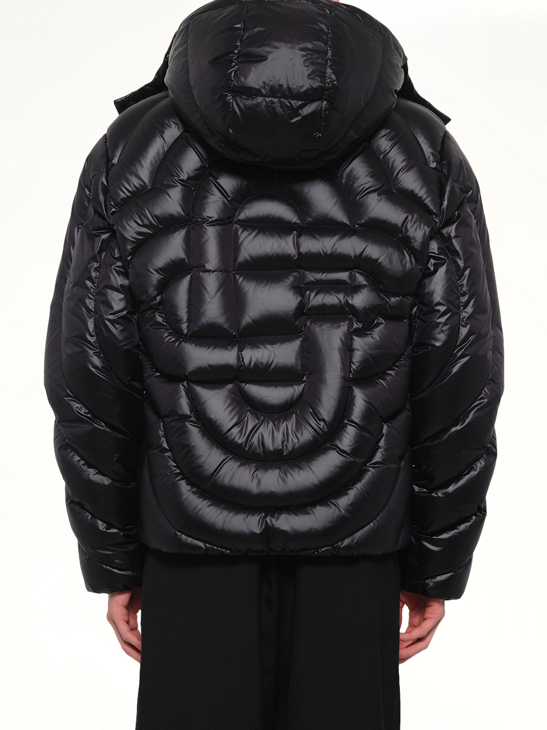 Quilted Puffer Jacket in Black