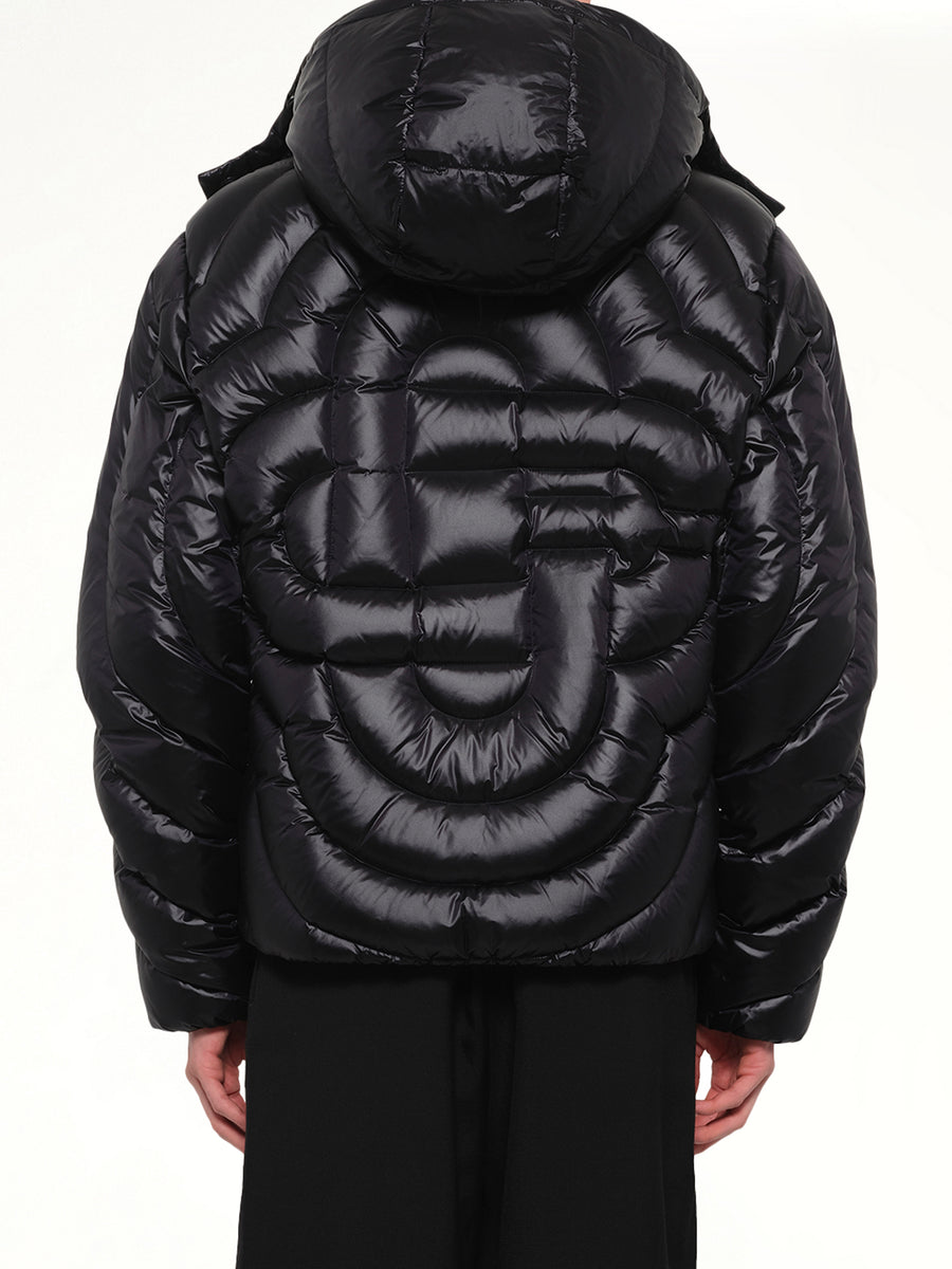 Quilted Puffer Jacket in Black