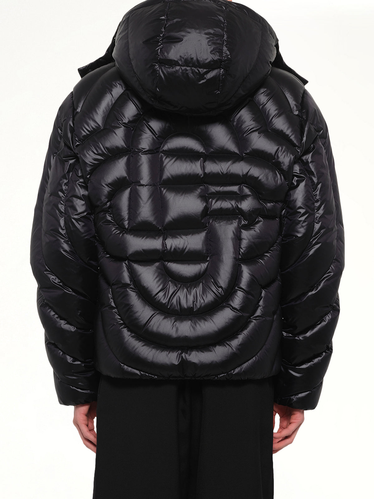 Quilted Puffer Jacket in Black