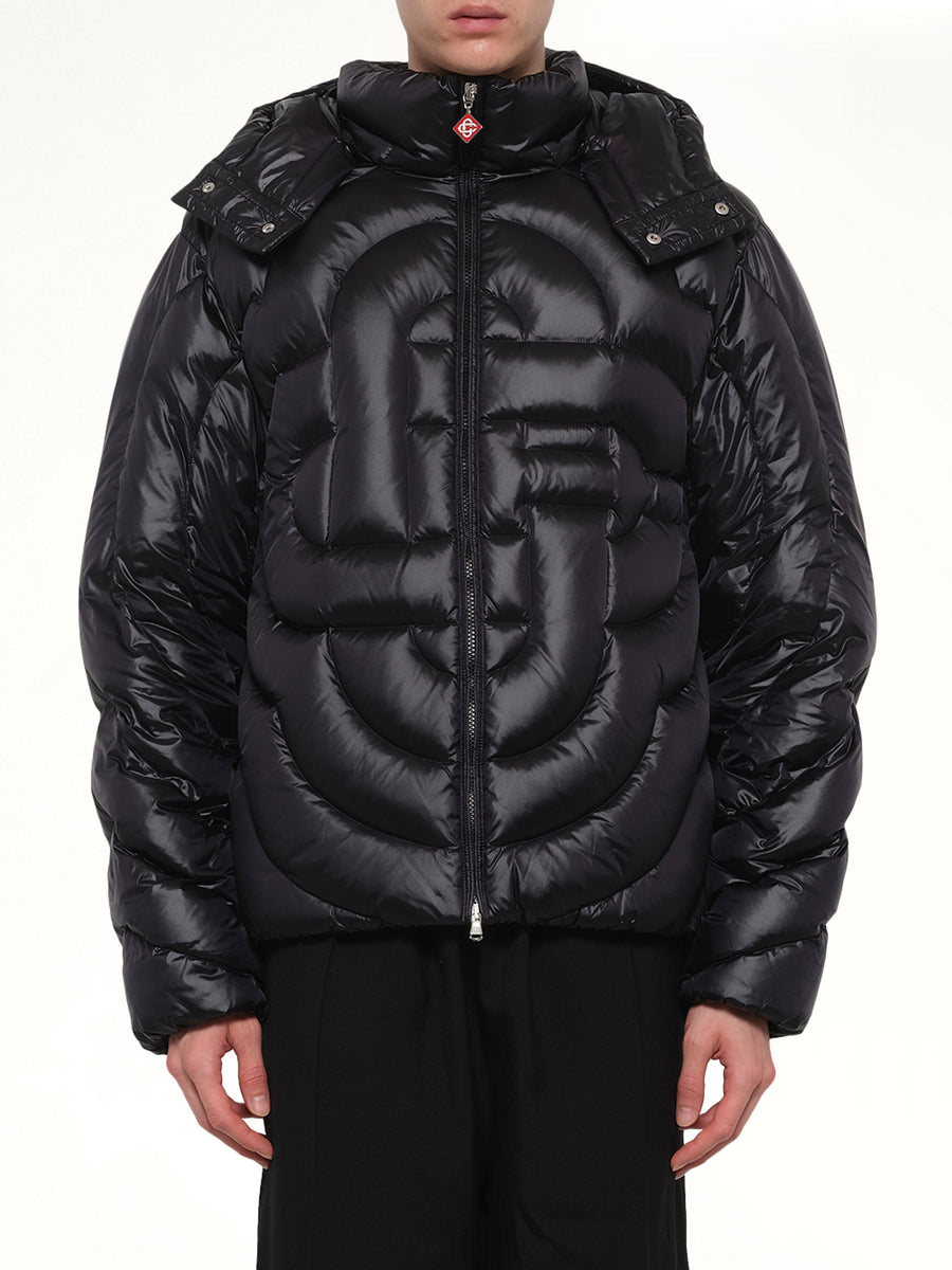 Quilted Puffer Jacket in Black