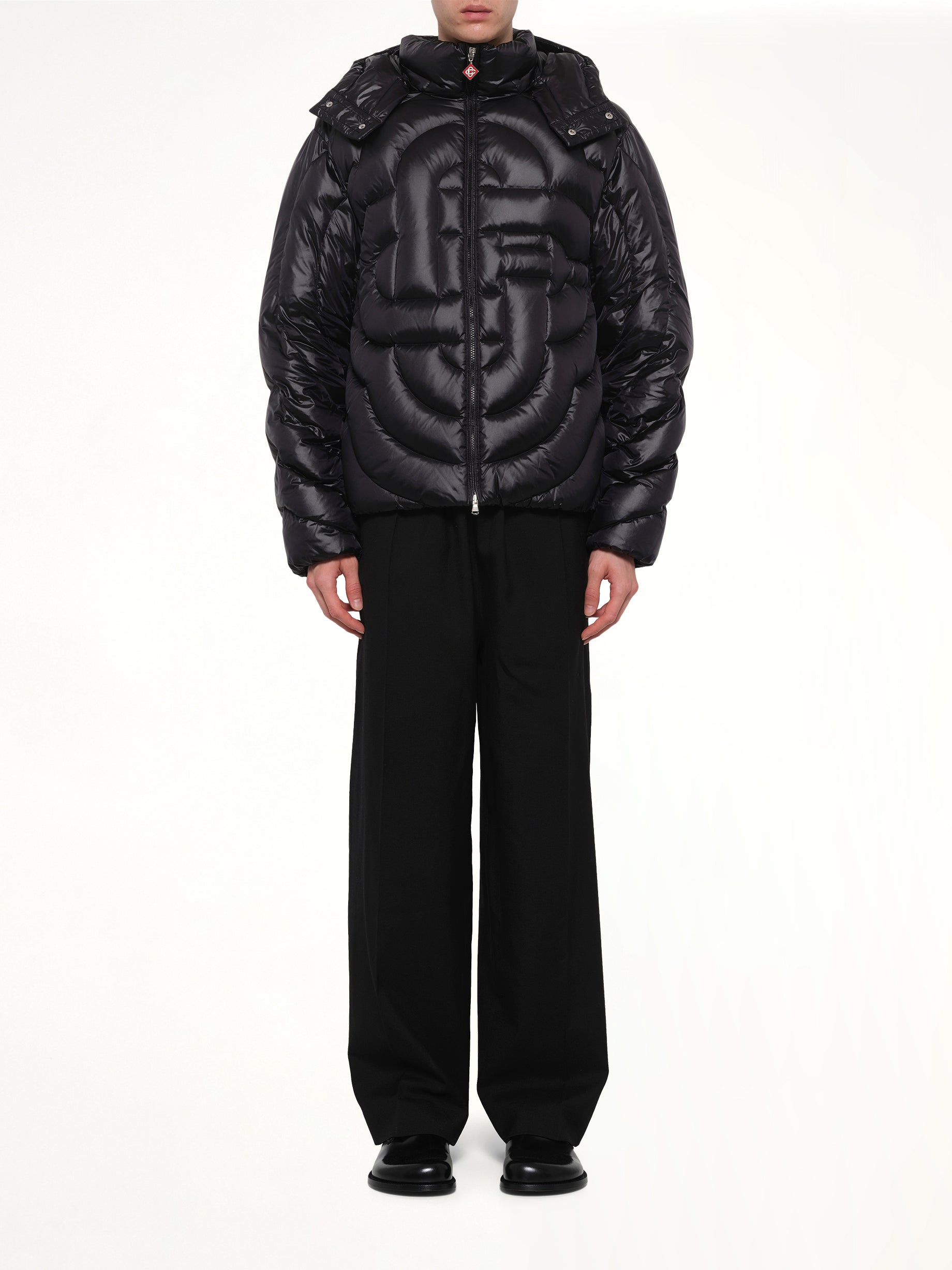 Quilted Puffer Jacket in Black