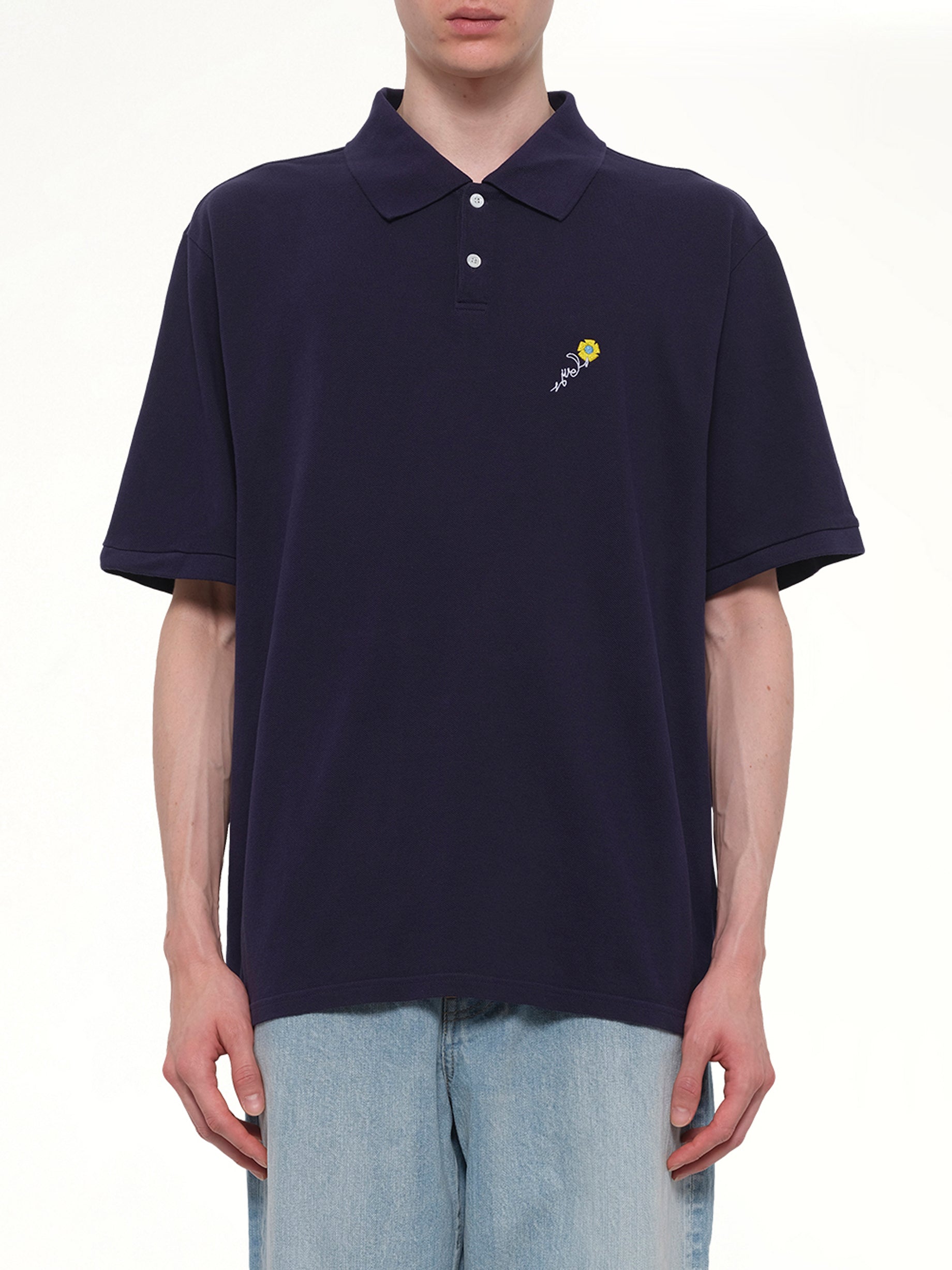 S/S Pique Polo in Navy