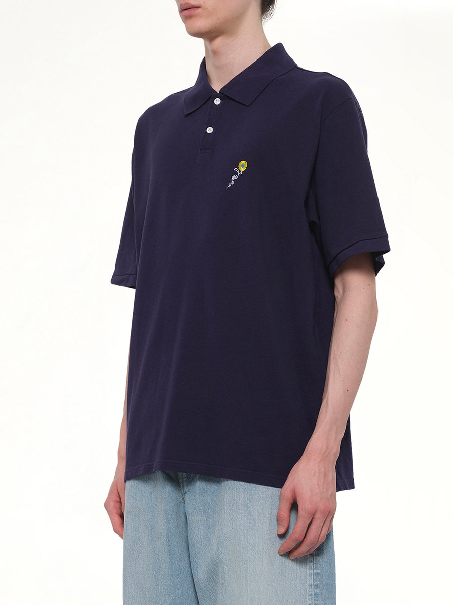 S/S Pique Polo in Navy