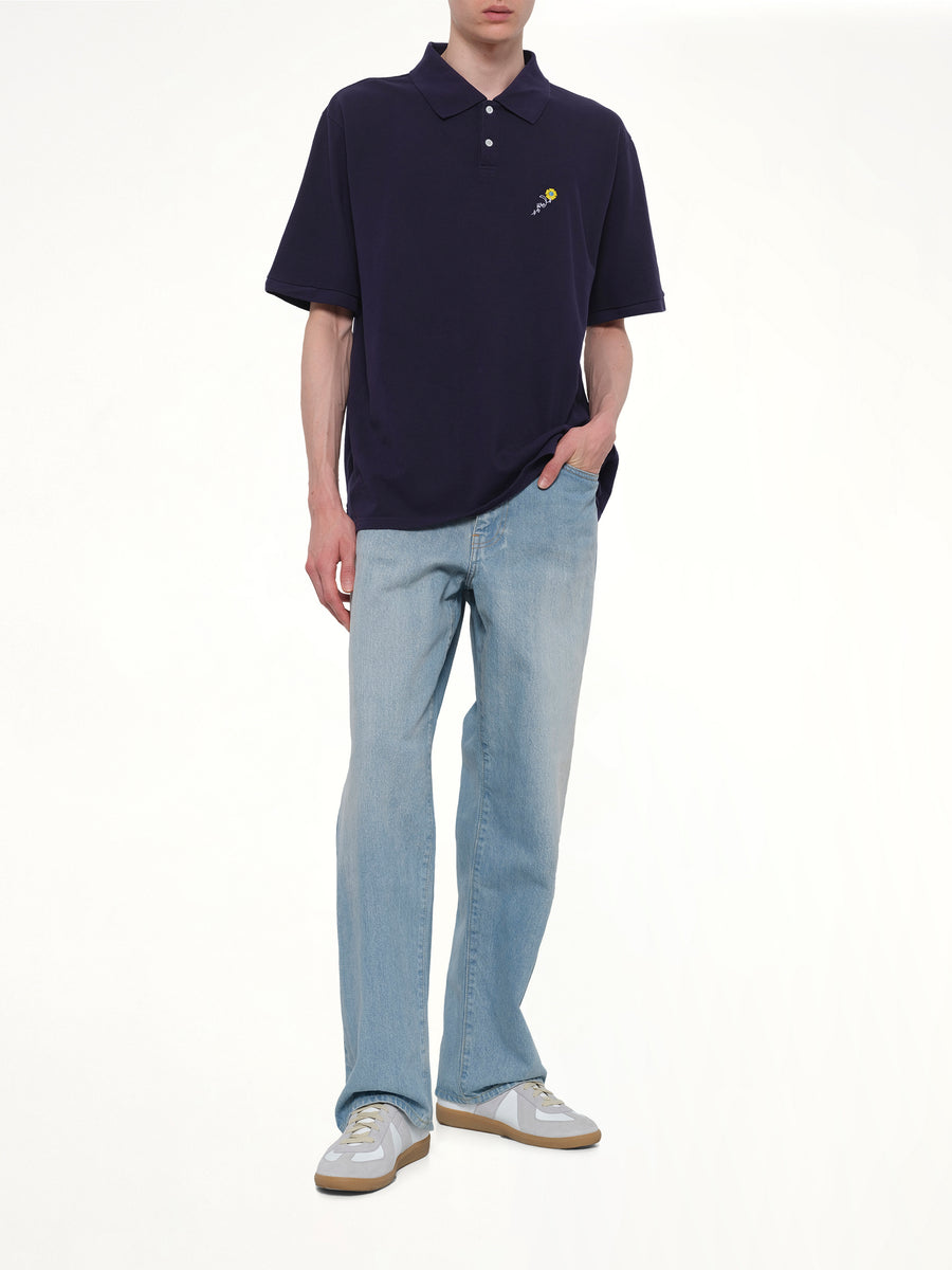 S/S Pique Polo in Navy