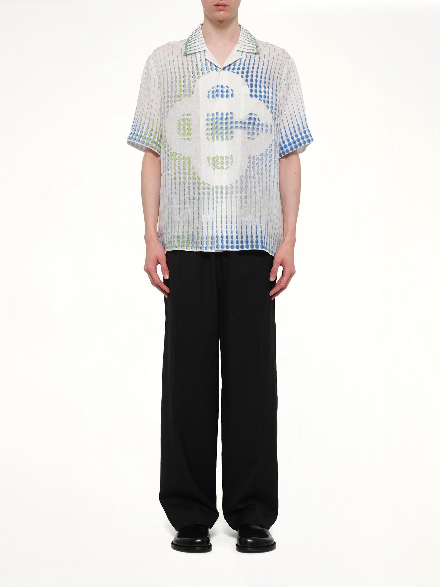 Pills Cuban Collar SS Shirt in White