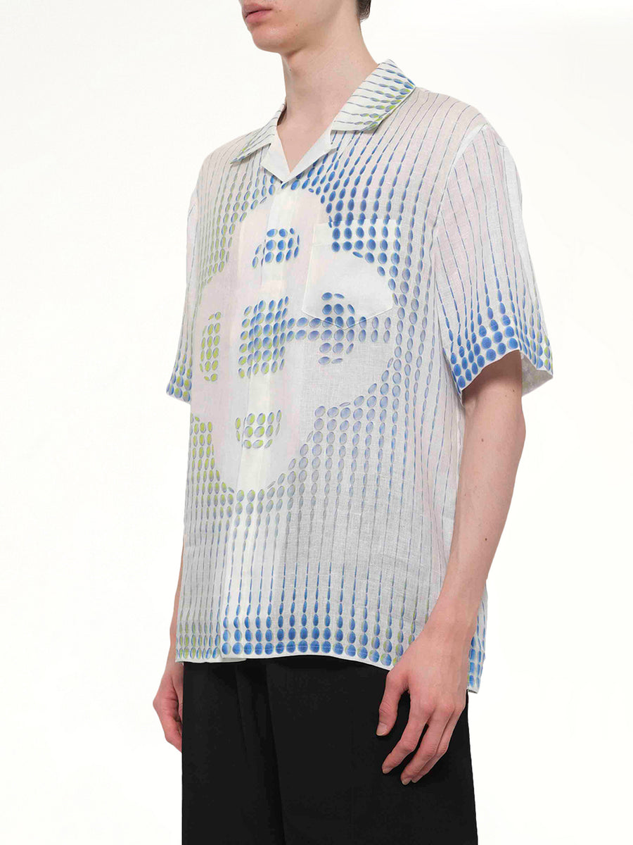 Pills Cuban Collar SS Shirt in White