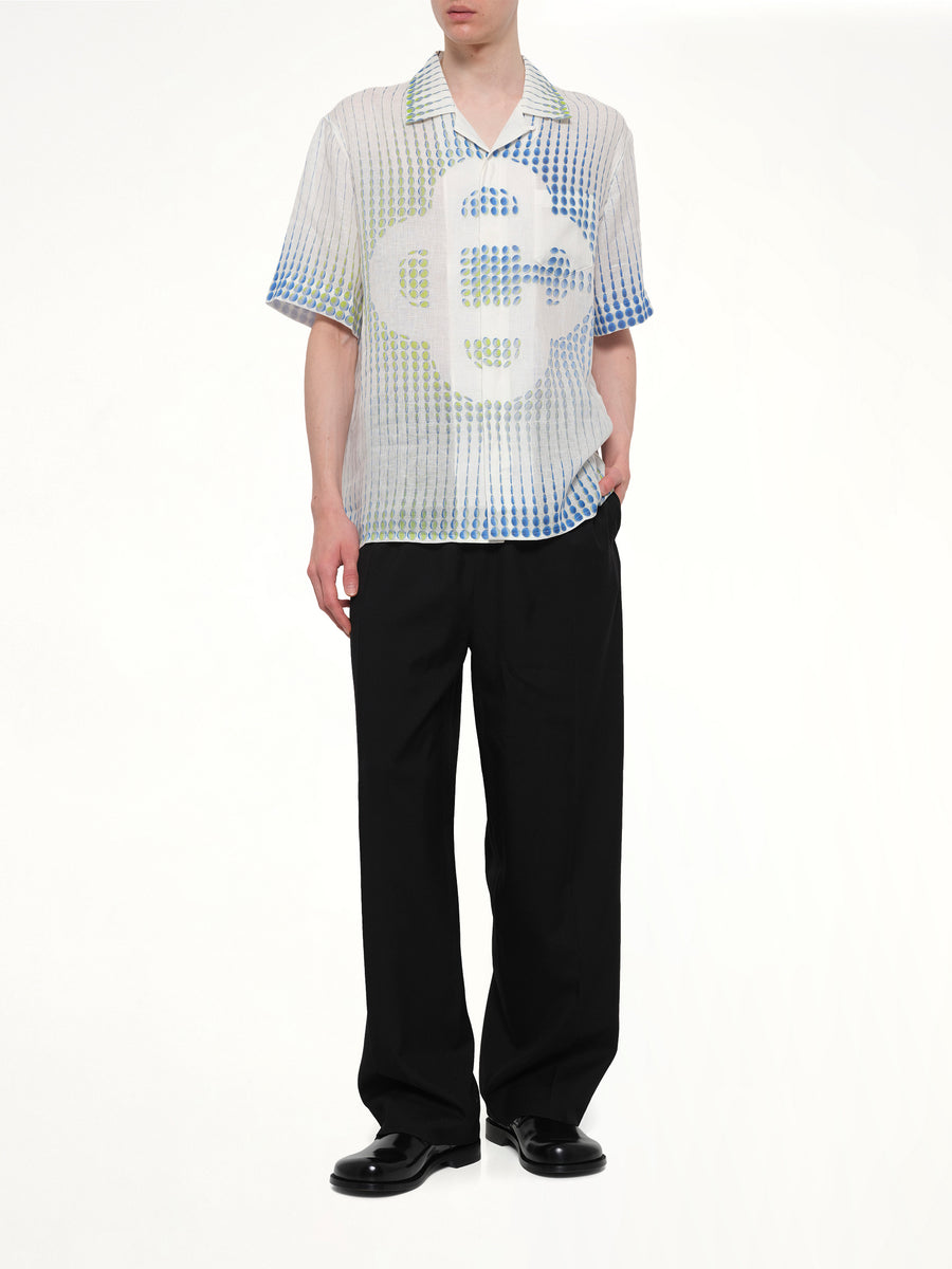 Pills Cuban Collar SS Shirt in White