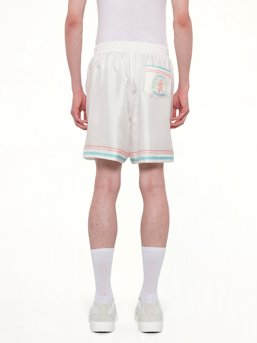 Dance Joy Silk Shorts in White