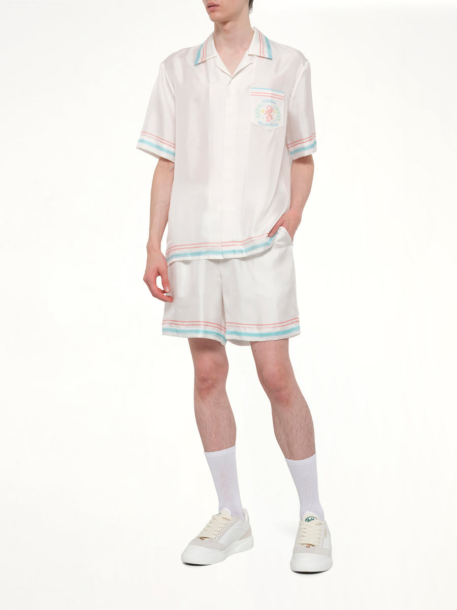 Dance Joy Silk Shorts in White