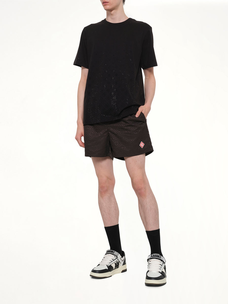 Jacquard Swim Shorts in Black
