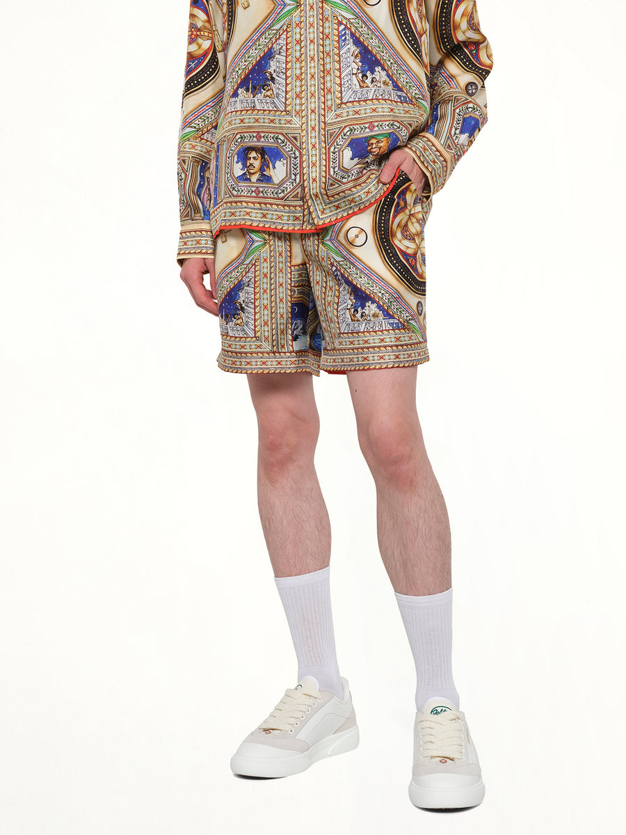 Plafond Orne De Musique Silk Shorts in Multicolour