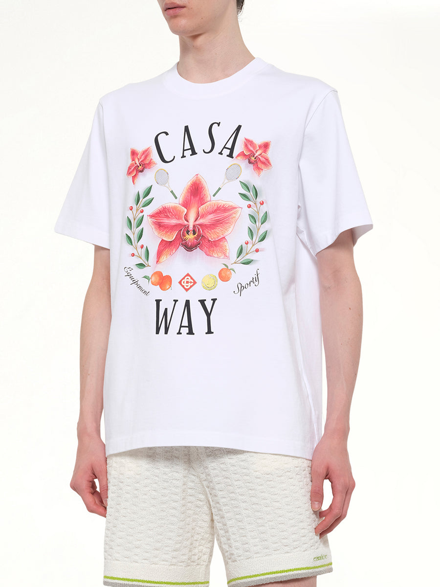 Casa Way Orchid Classic T-Shirt in White