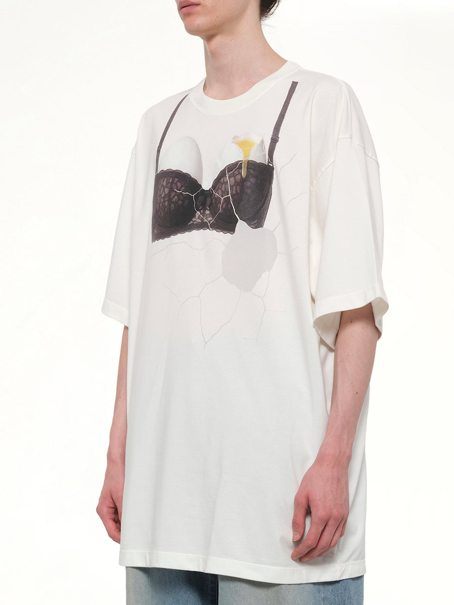 Egg Bra T-Shirt in White