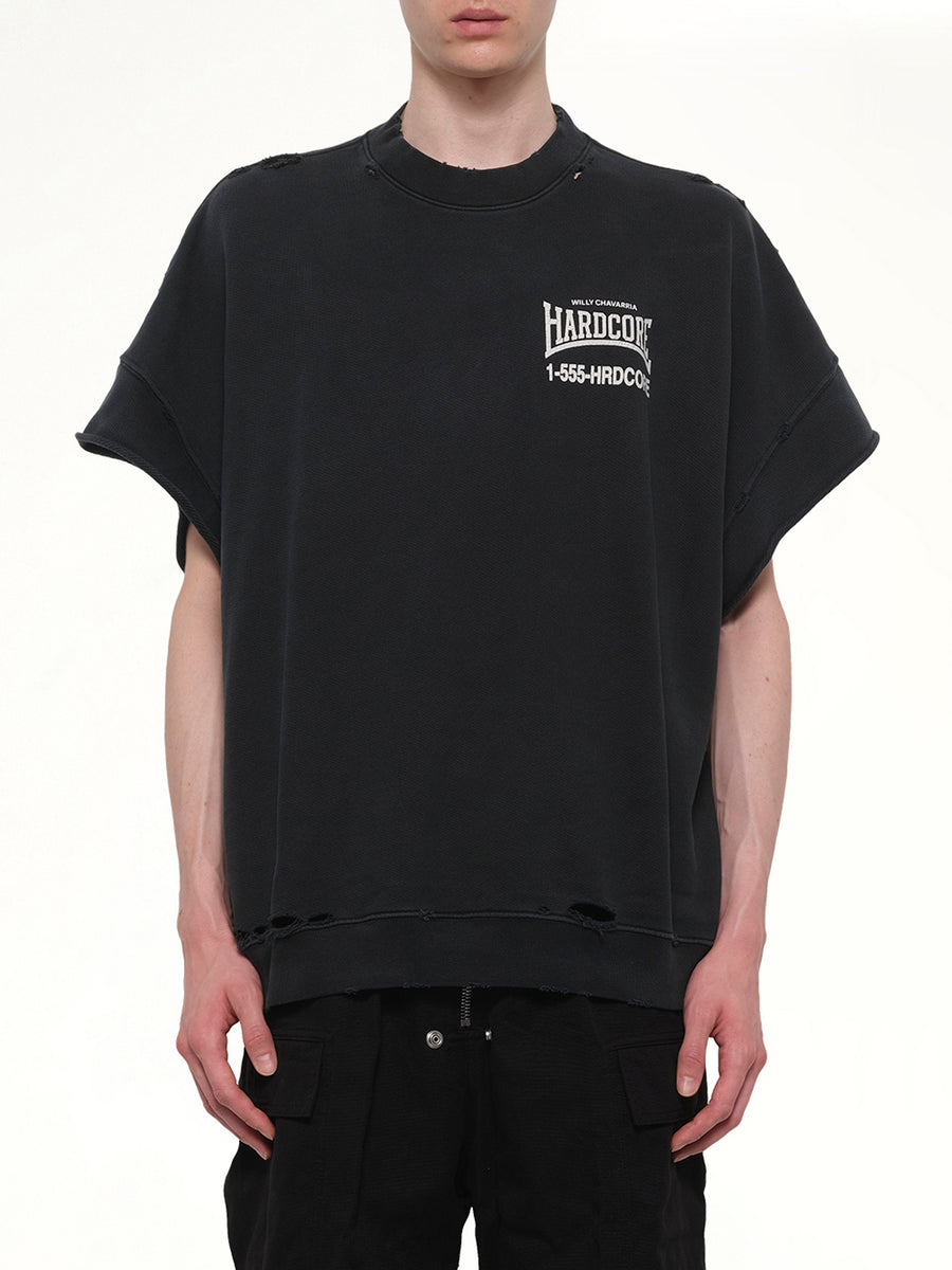 "Hardcore" Muscle T-Shirt in Black