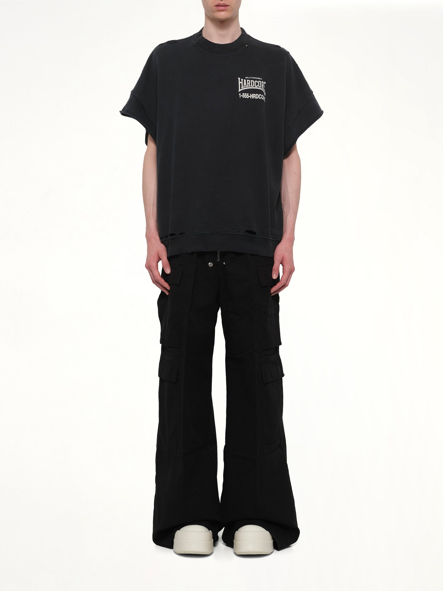 "Hardcore" Muscle T-Shirt in Black