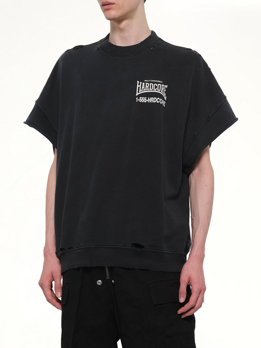 "Hardcore" Muscle T-Shirt in Black