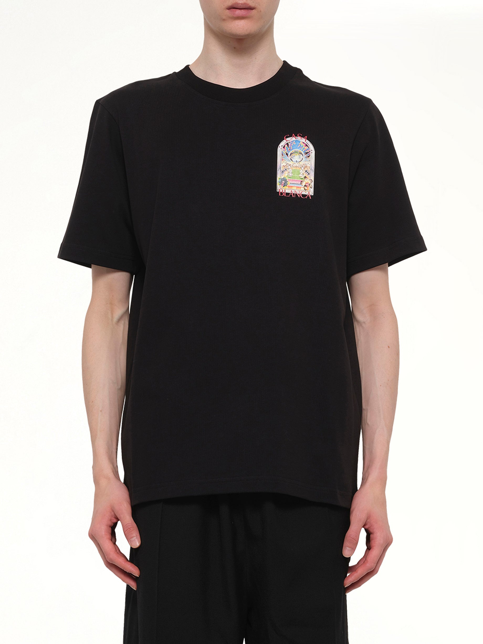 Tennis Landscape Classic T-Shirt in Black