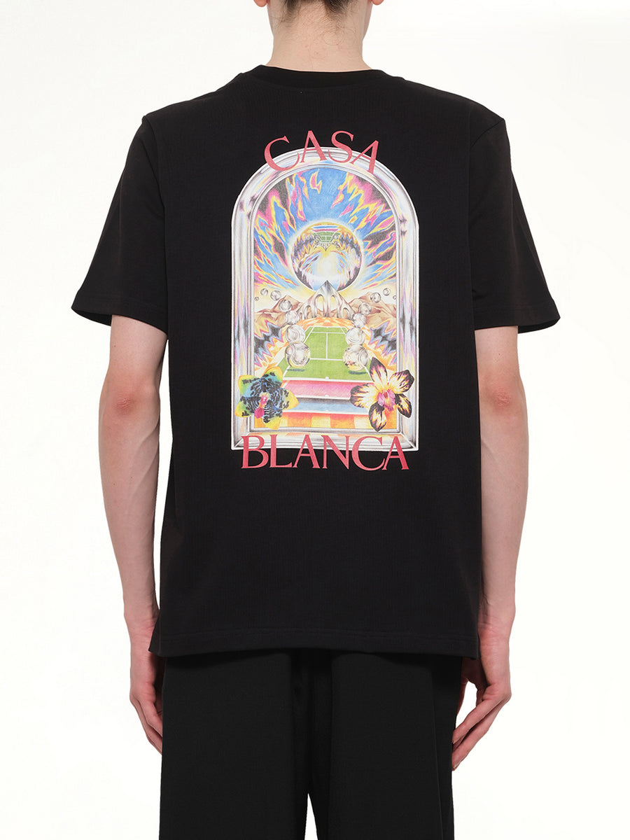 Tennis Landscape Classic T-Shirt in Black