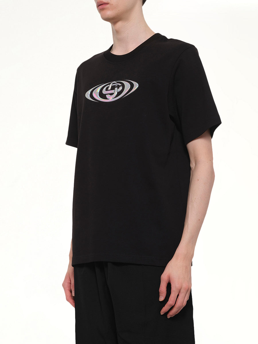 Warped Logo Classic T-Shirt in Black
