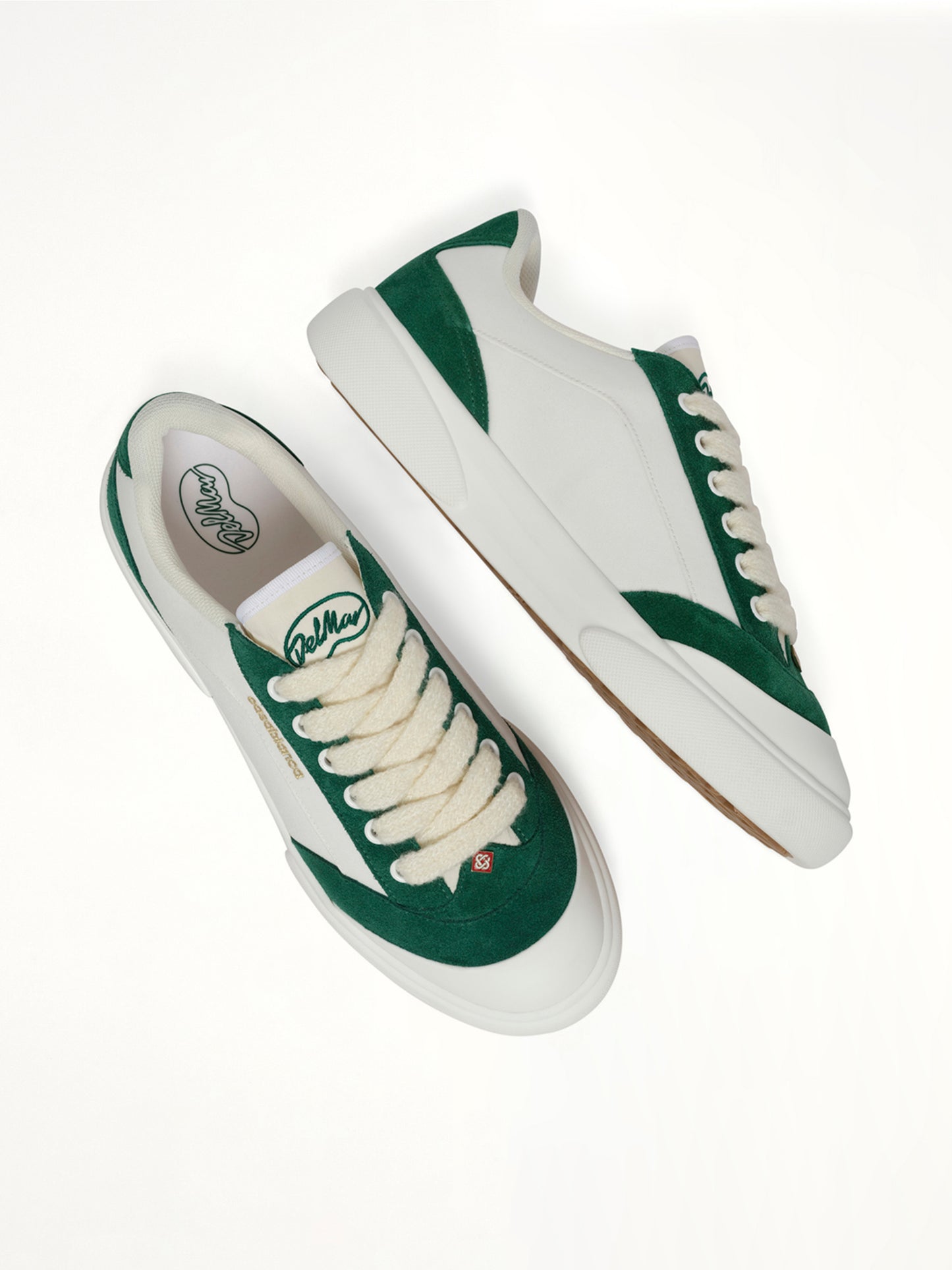 Del Mar Sneaker in White/Green