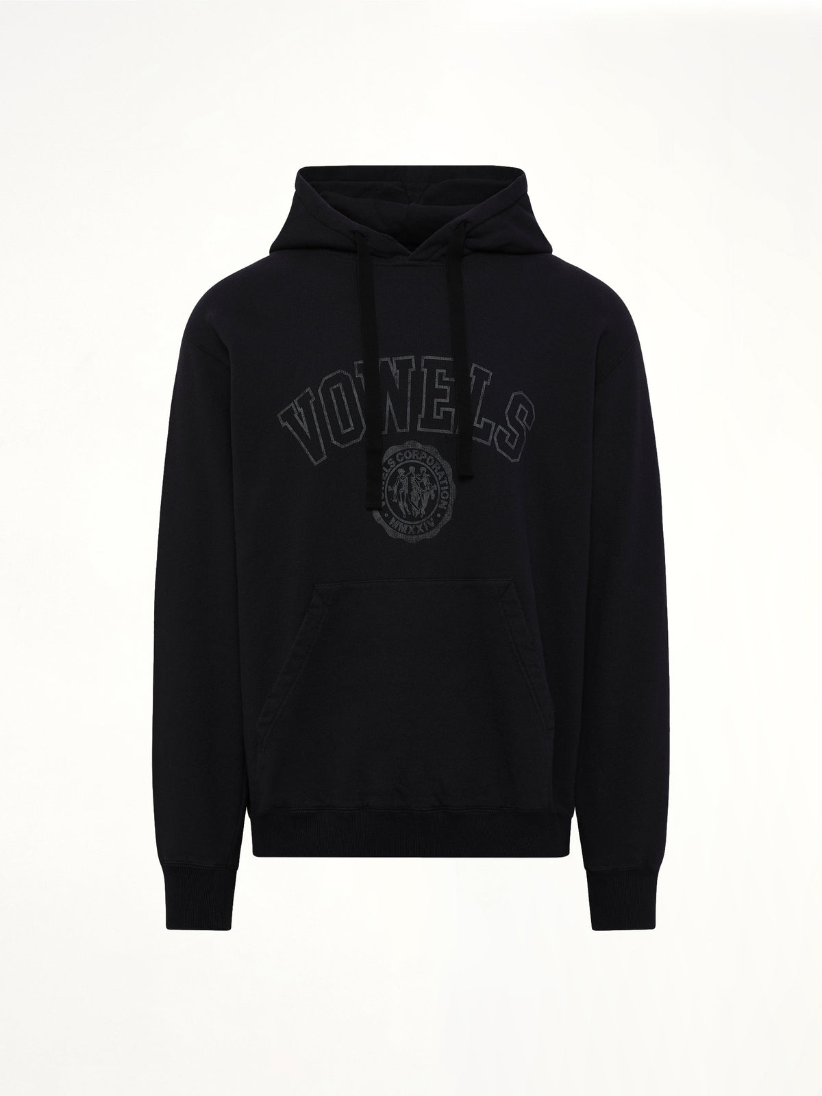 Faded Collegiate Hoodie in Black