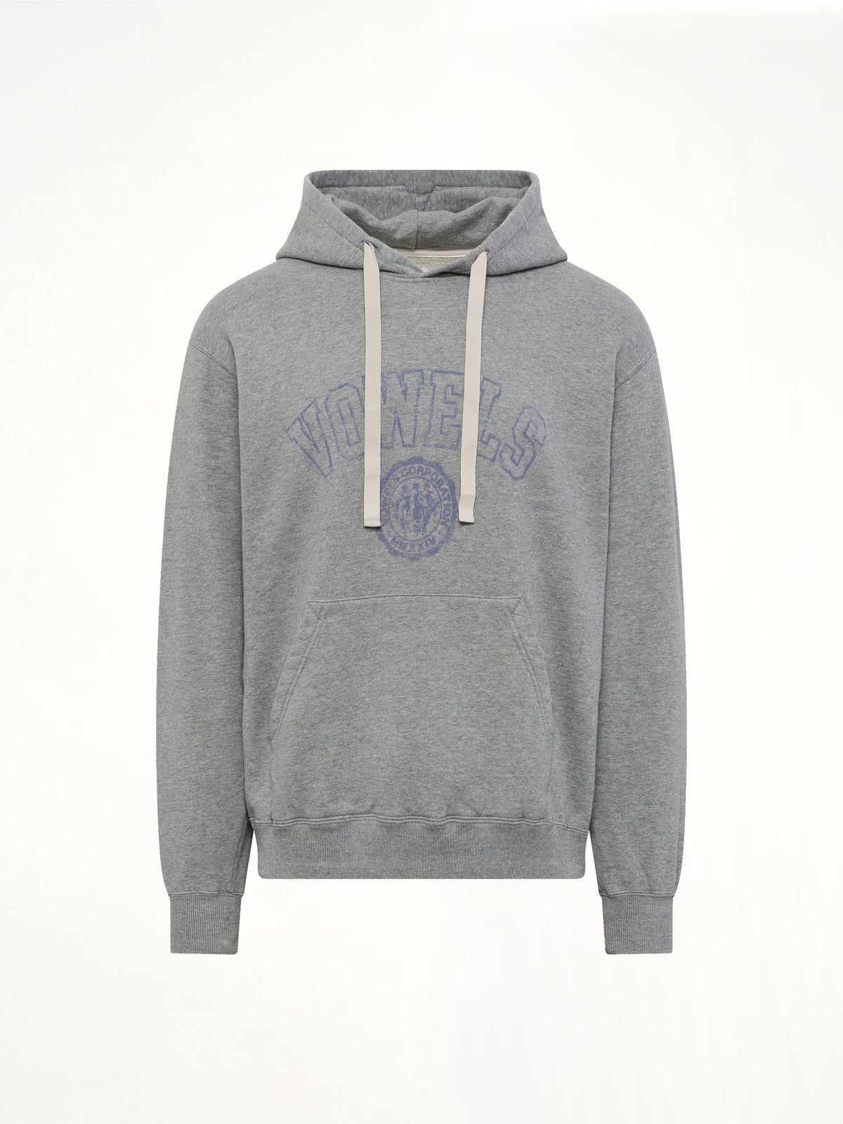 Faded Collegiate Hoodie in Grey Heather
