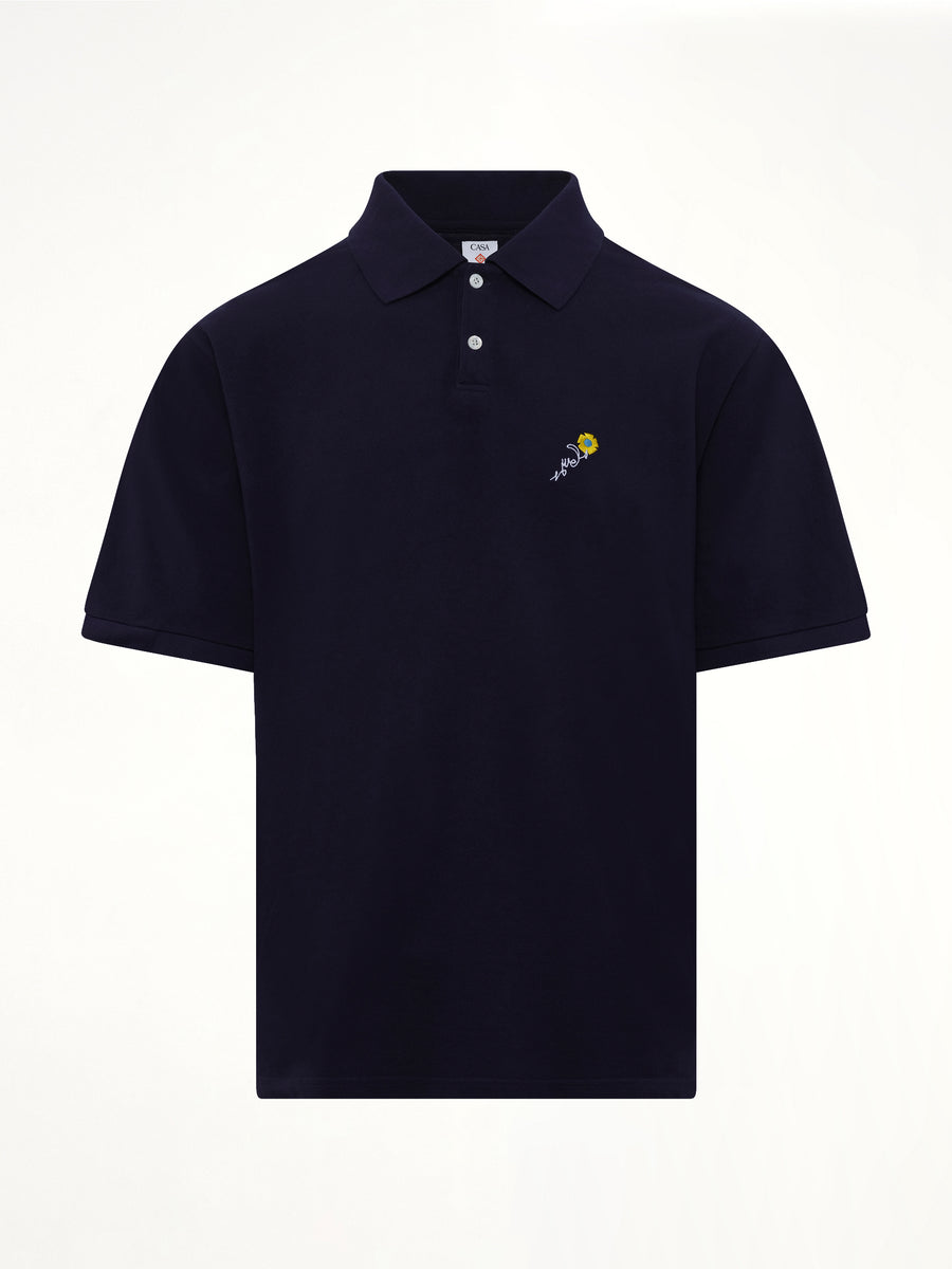 S/S Pique Polo in Navy